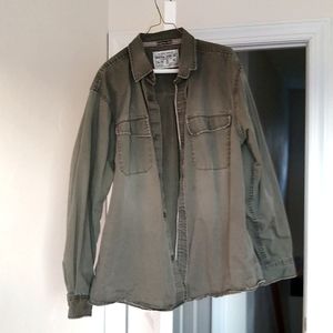Nautica Jeans Men's XL Army Green Long sleeve shirt jacket